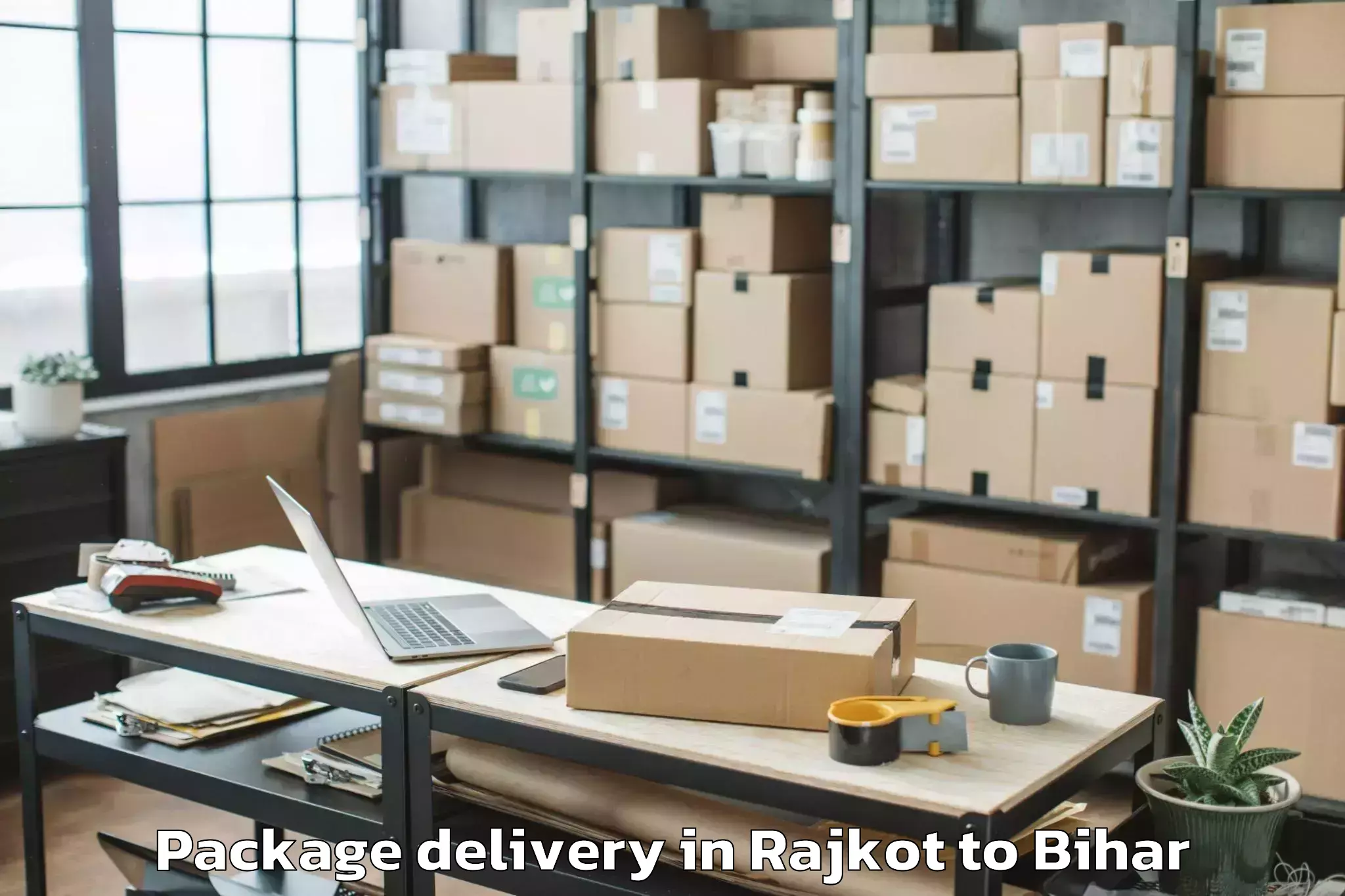 Book Rajkot to Lauriya Package Delivery Online